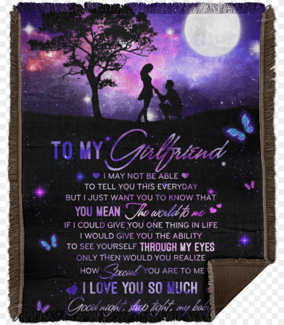 You Are My World Girlfriend, Advertisement, Poster, Purple, Adult Png