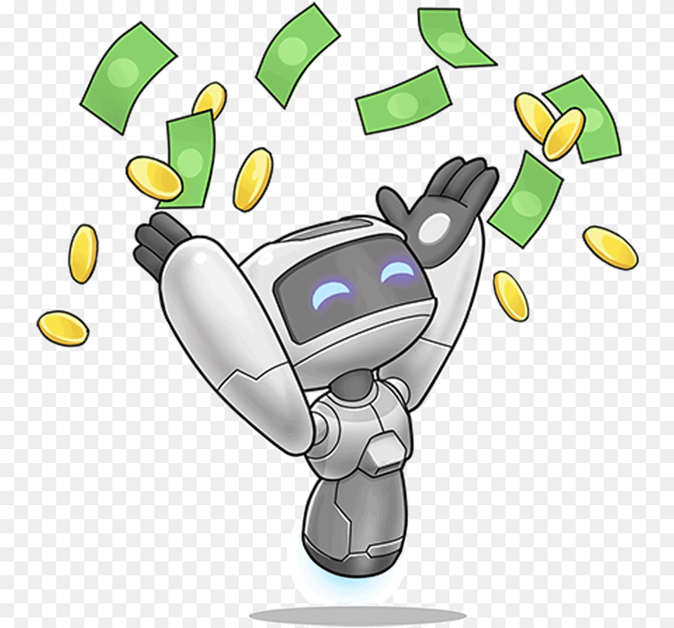 You Are Well On Your Way To Making It Rain Cartoon, Robot Free Png