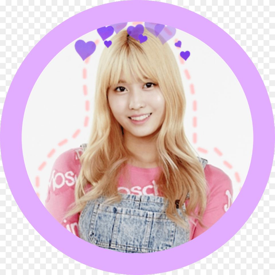 You Can Copy My Sticker Momo Twice Freetoedit Twice Circle Momo, Blonde, Portrait, Photography, Person Png