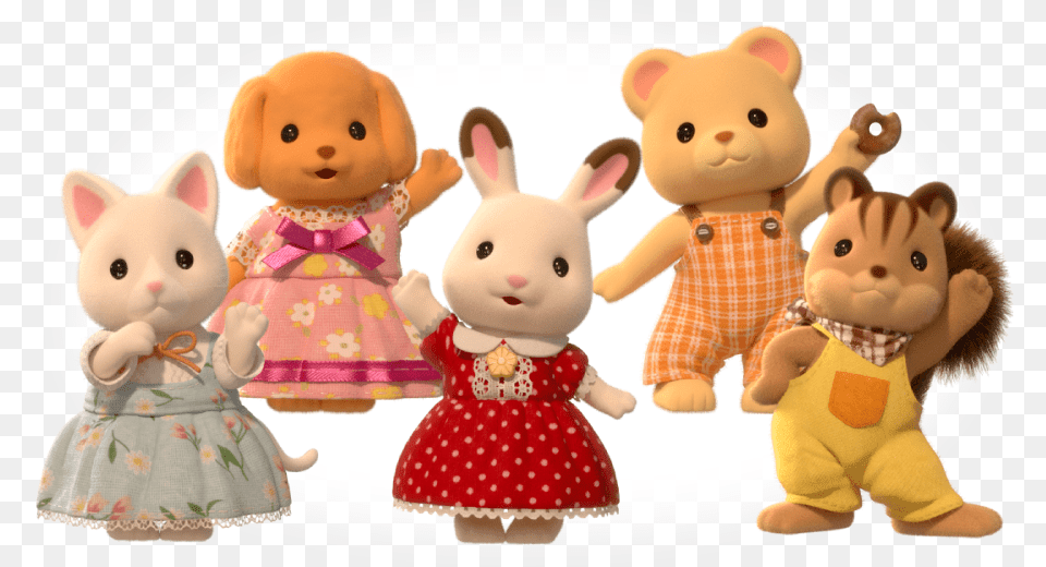 You Can Meet The Friends From Sylvanian Families On Calico Critters, Doll, Toy, Teddy Bear, Baby Png Image