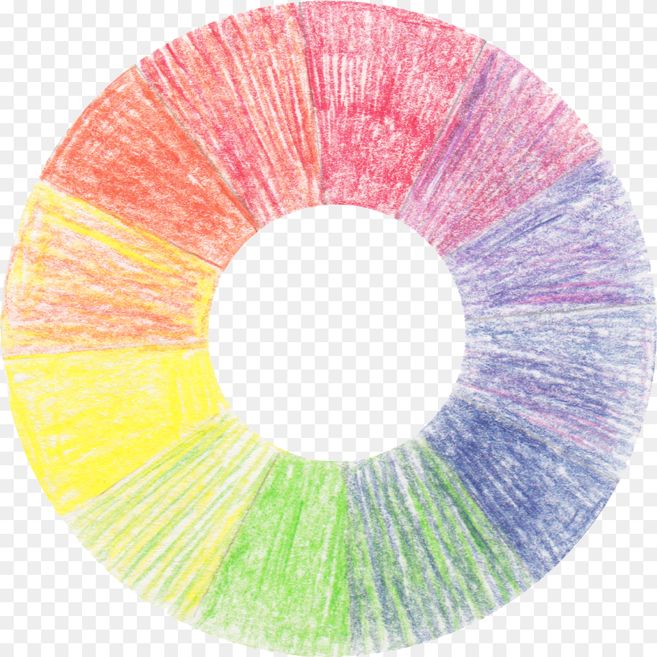 You Can See The Individual Colors That Were Used Colour Wheel Colouring Pencil, Disk, Home Decor Free Png Download
