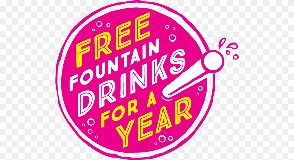 You Could Win Fountain Drinks For A Year Fountain Circle, Light, Purple, Food, Ketchup Free Transparent Png