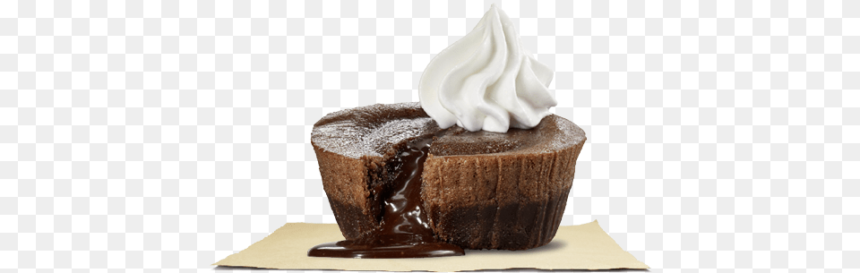 You Deserve A Treat Burger King Brownie Hottie, Cream, Dessert, Food, Whipped Cream Free Png