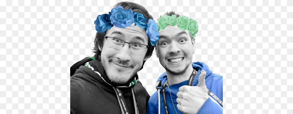 You Get A Flower Crown You Get A Flower Crown Everyone Jack And Mark Pics Together, Accessories, Person, Jacket, Head Free Transparent Png