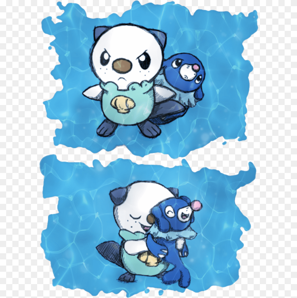 You Go Oshawott Protect Poor Popplio From The Video Game, Animal, Bear, Giant Panda, Mammal Free Png Download