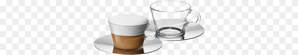 You Instinctively Want To Slip Your Finger Around The Nespresso Cappuccino View, Cup, Saucer, Beverage, Coffee Png Image