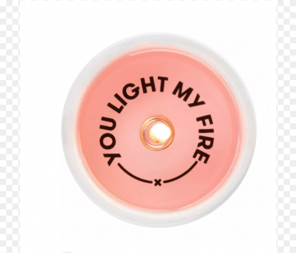 You Light My Fire Candle 54 Celsius Secret Message Candle, Plate Png