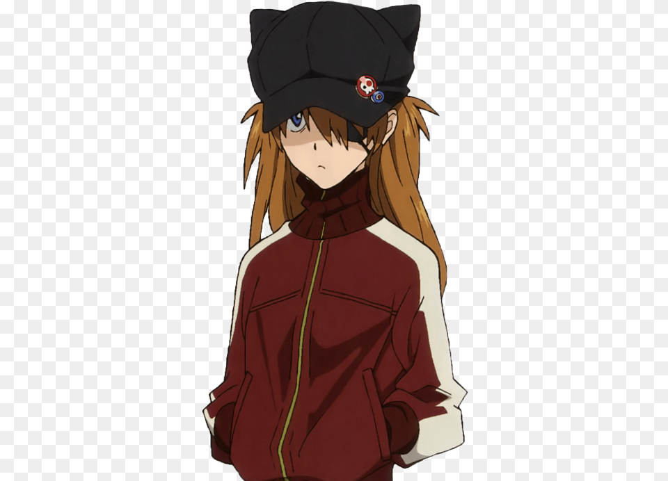 You Look Like A Slav Asuka Evangelion Asuka Hoodie, Person, Anime, Face, Head Free Png