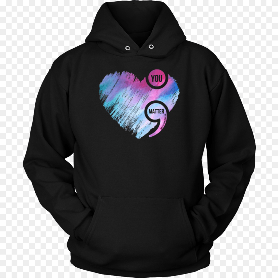 You Matter Don T Let Your Story End Semicolon Heart, Clothing, Hood, Hoodie, Knitwear Png Image