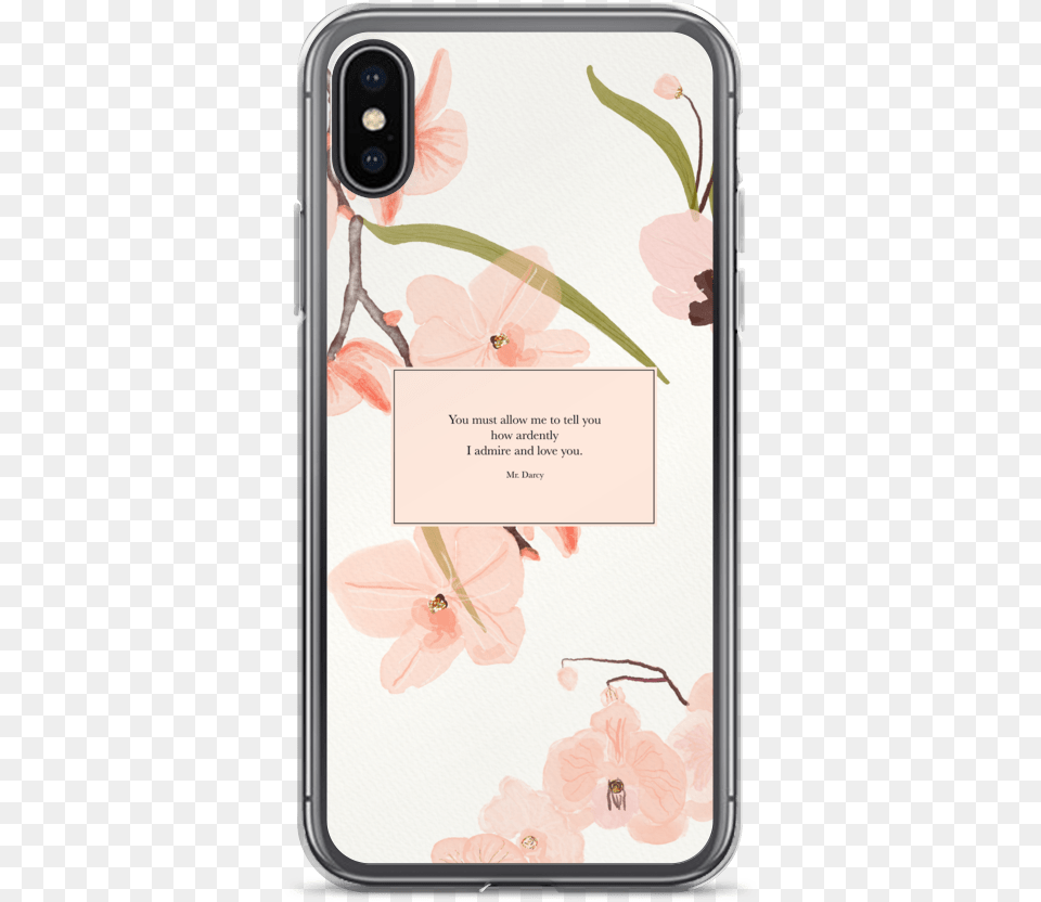 You Must Allow Me To Tell You How Ardently I Admire Mr Darcy Phone Case, Electronics, Mobile Phone, Flower, Plant Free Png Download