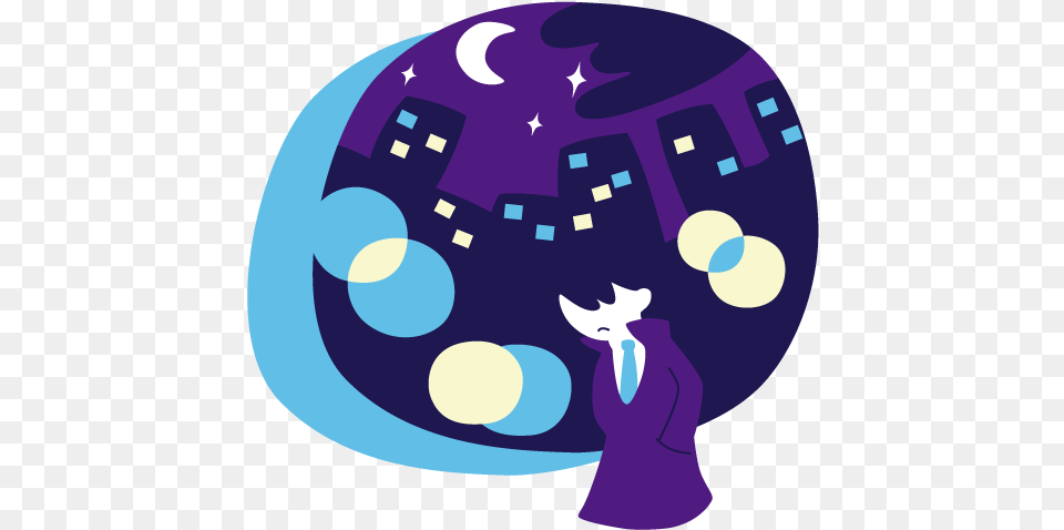 You Notice A Bright Moon In The Crisp Sky As The Boundless Illustration, Purple, Adult, Female, Person Free Transparent Png