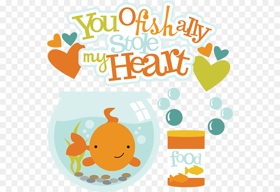 You Ofishally Stole My Heart Svg Fish Clipart Fish Gold Fish Cute Clipart, Jar, People, Person, Animal Png