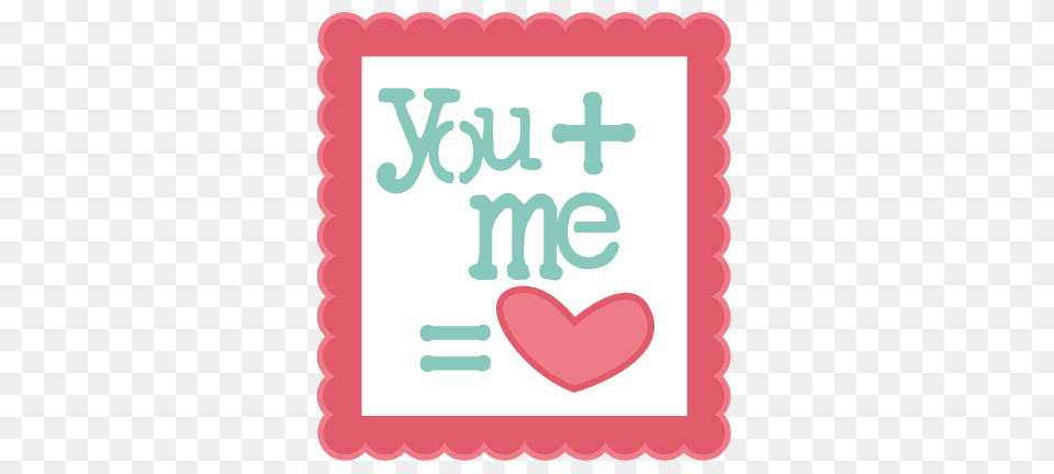 You Plus Me Equals Heart Svg Scrapbook Title Valentines Miss Kate Cuttables Valentines, Envelope, Greeting Card, Mail, Food Png