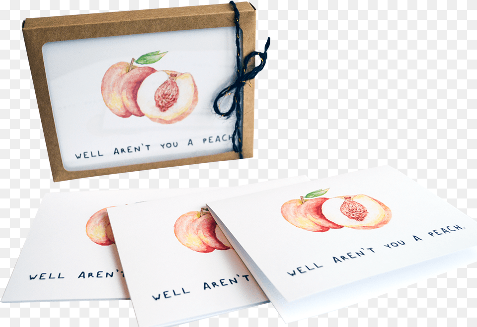 You Re A Peach Notecard Set Pepperoni, Advertisement, Food, Fruit, Plant Png