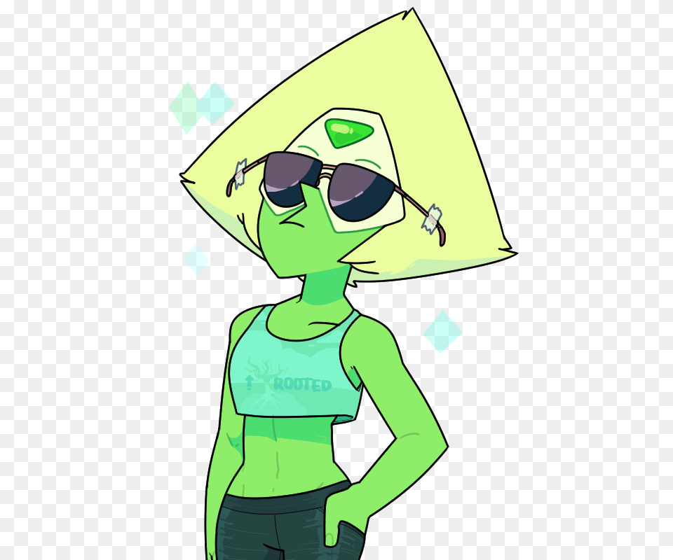 You Think Peridot Would Ever Wear A Crop Top To Relate To Lapis, Clothing, Hat, Person Png