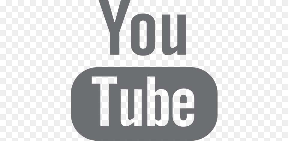 You Tube Icon Icons Library Youtube Logo Gris, Text, Cutlery, Sign, Symbol Png
