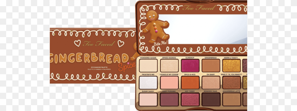 You Will Want Everything In The Too Faced Holiday 2018 Too Faced Gingerbread Palette, Food, Sweets, Paint Container Free Png Download