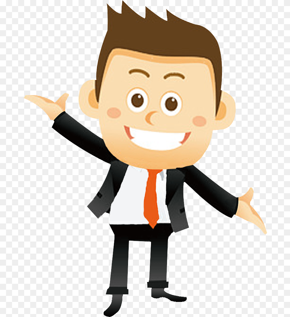 You Won T Have Any Technical Issues To Deal With Nothing Happy Man Cartoon, Formal Wear, Accessories, Tie, Photography Free Png
