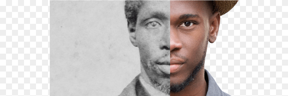 Young African American Male Side By Side With A Black Descendences Of Frederick Douglass, Face, Head, Person, Photography Png
