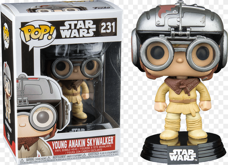 Young Anakin Skywalker In Podracer Outfit Funko Pop Star Wars Funko Pop Anakin, Toy, Electronics Png