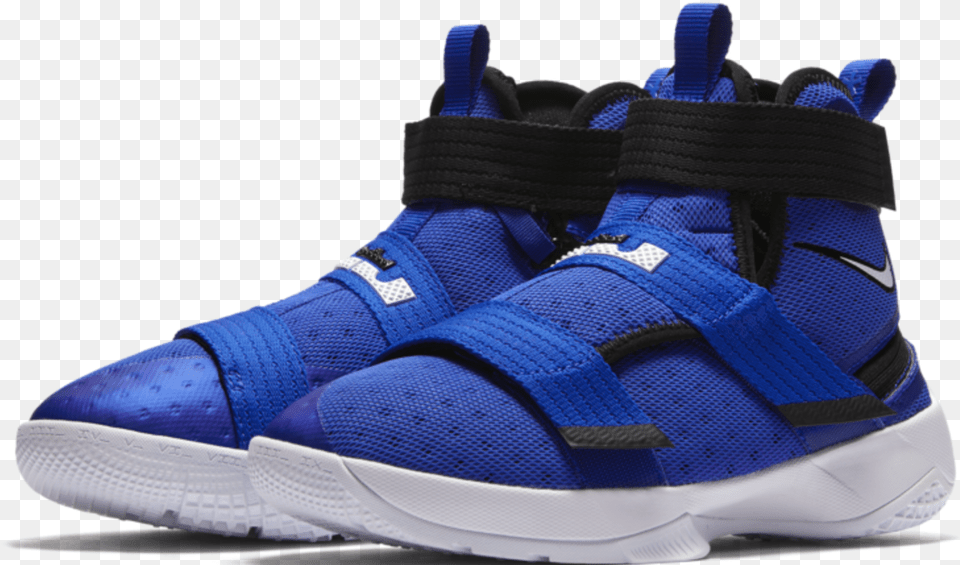 Young Athlete39s Version Of The Lebron Zoom Solider Cheap Lebron James Soldier 10 Flyease Royal Blue Black, Clothing, Footwear, Shoe, Sneaker Png Image