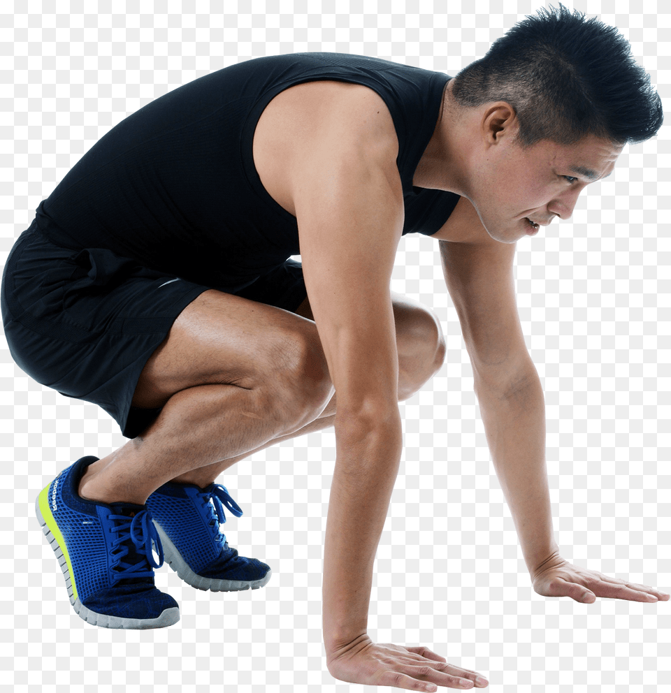 Young Athletic Man Starting Jogging Image Man Jogging, Clothing, Footwear, Shoe, Adult Free Transparent Png