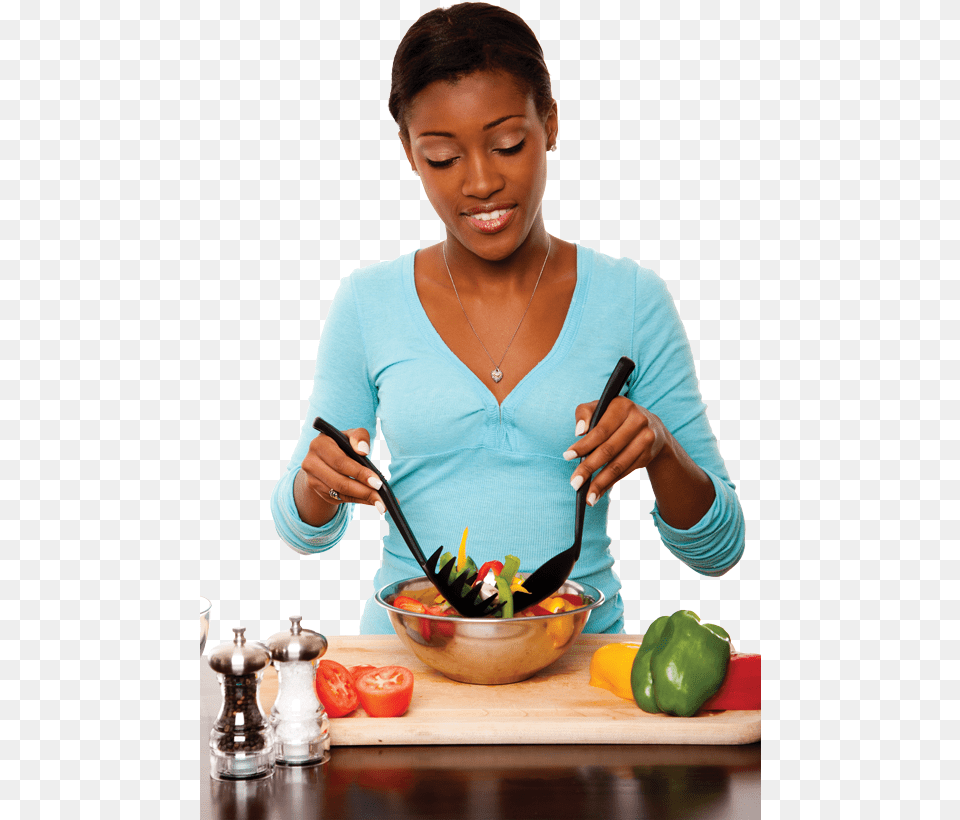 Young Black Lady Cooking Black Lady Cooking, Spoon, Cutlery, Woman, Person Free Transparent Png