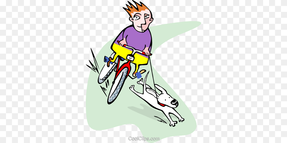 Young Boy On Bike With Dog Royalty Vector Clip Art, Book, Comics, Publication, Face Free Transparent Png