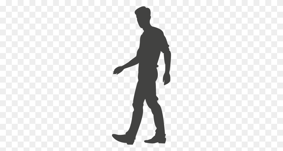 Young Boy Walking Silhouette, Adult, Male, Man, Person Free Png Download