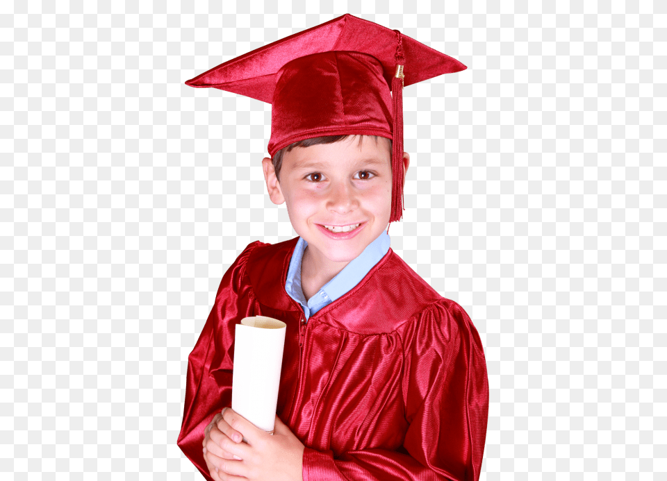 Young Boy Wearing Red Graduation Gown, Person, People, Body Part, Finger Png