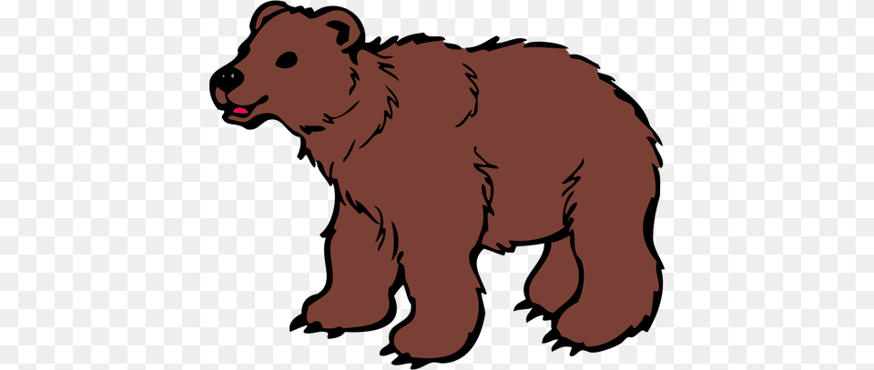 Young Brown Bear Vector Clip Art, Person, Animal, Wildlife, Brown Bear Free Png