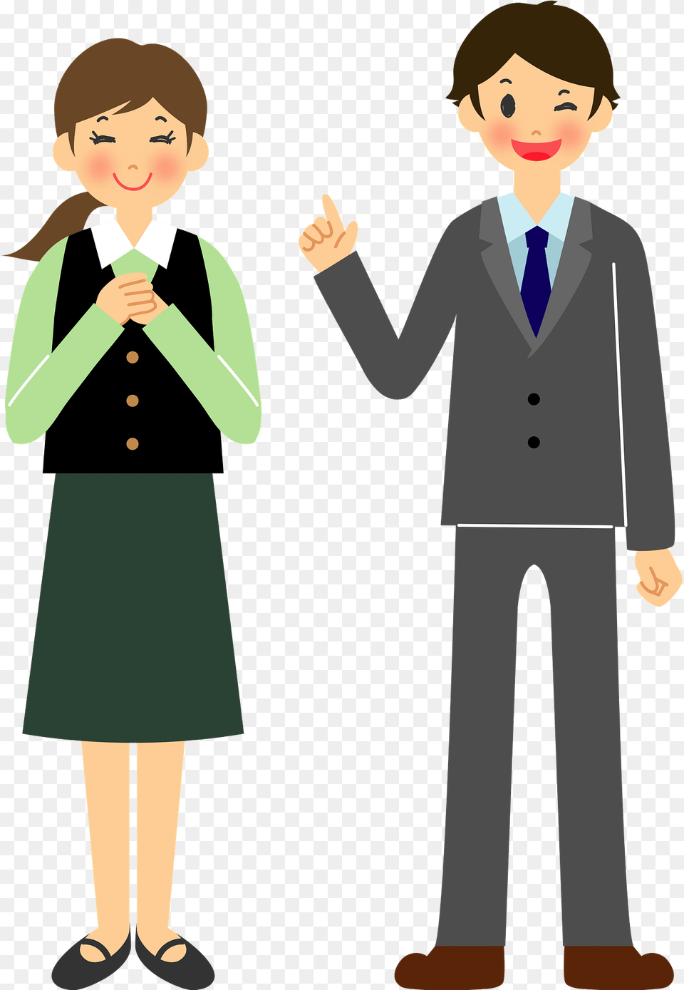 Young Business People Clipart Download Standing, Suit, Clothing, Sleeve, Formal Wear Free Transparent Png