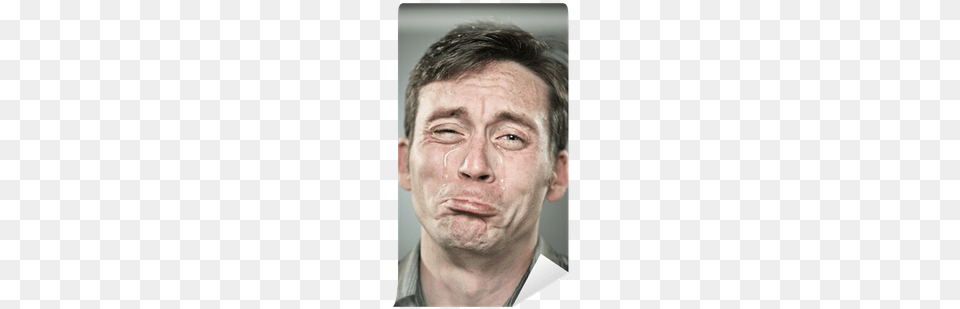 Young Caucasian Man Crying Big Tears Wall Mural Pixers Crying Man, Adult, Portrait, Photography, Person Png Image