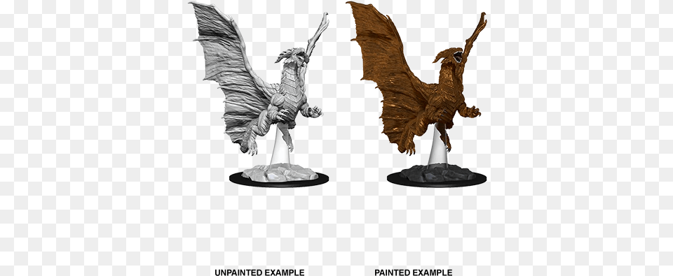Young Copper Dragon Unpainted Miniatures Dragon, Figurine, Animal, Bird, Angel Free Png