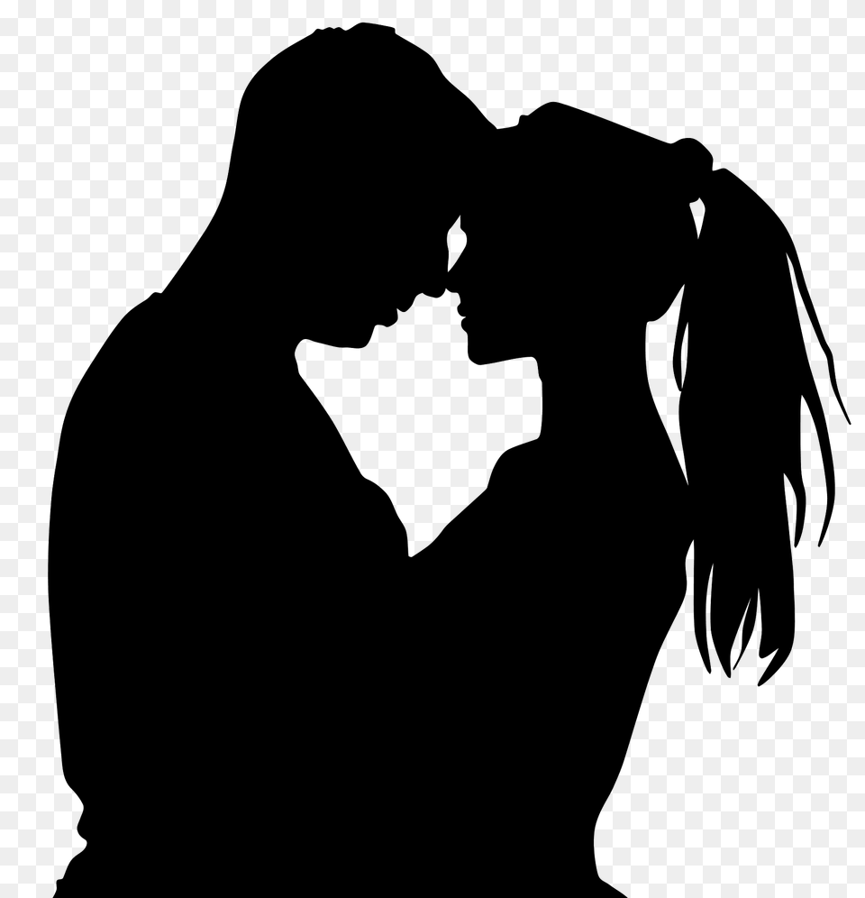 Young Couple Silhouette, Adult, Male, Man, Person Free Png