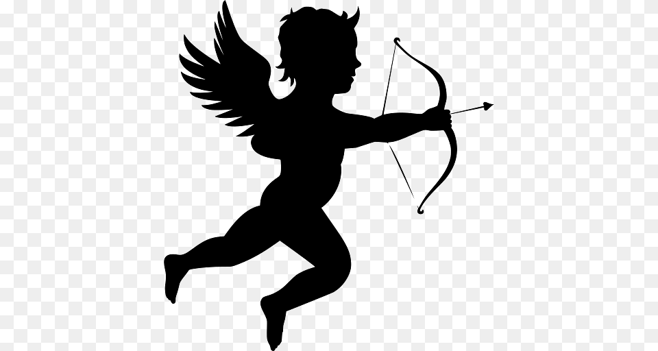 Young Cupid Angel With Bow And Arrow, Adult, Male, Man, Person Png