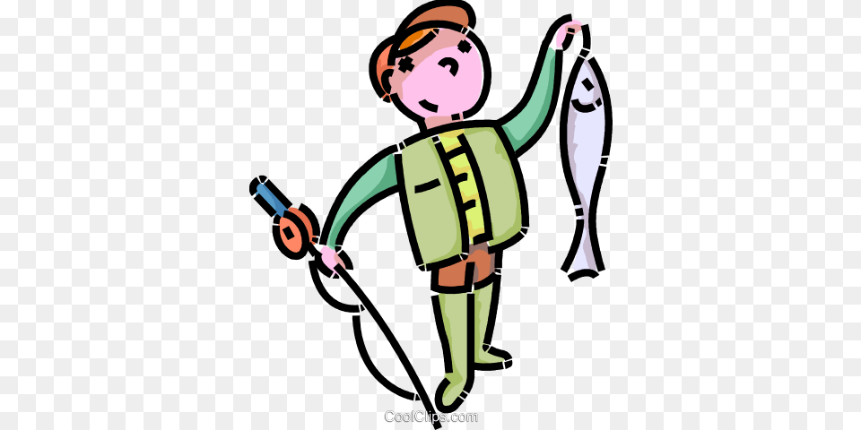 Young Fisherman With Fish Royalty Free Vector Clip Art, Cleaning, Face, Head, Person Png Image