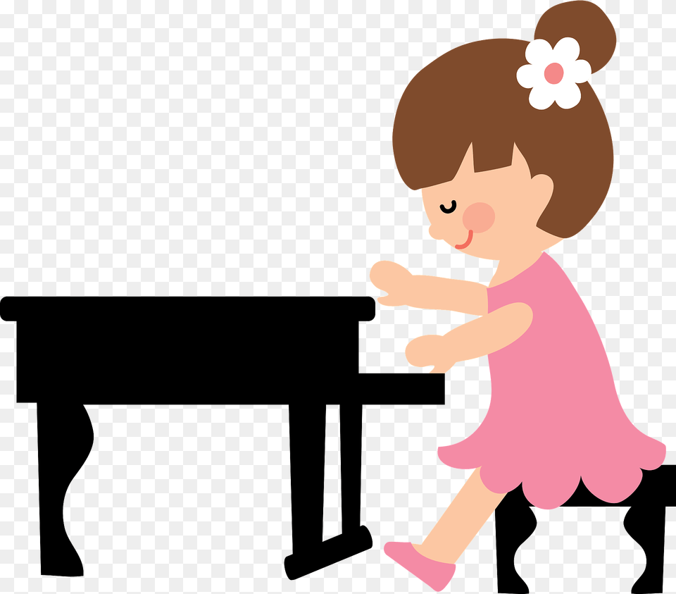 Young Girl Is Playing The Piano Clipart, Baby, Person, Performer, Leisure Activities Free Transparent Png