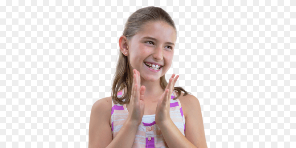 Young Girl Transparent Girl Clapping, Body Part, Person, Hand, Finger Png Image