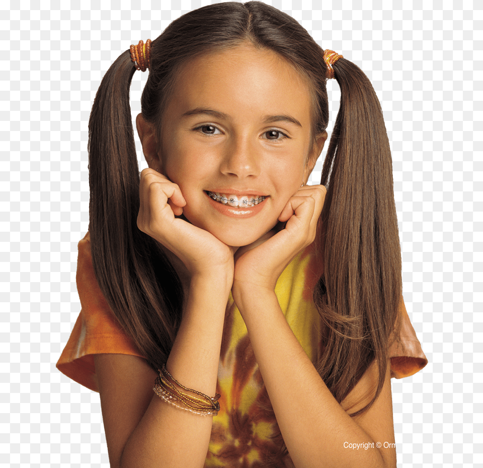 Young Girl With Damon Braces Tween With Pigtails And Braces, Woman, Wedding, Smile, Portrait Free Png