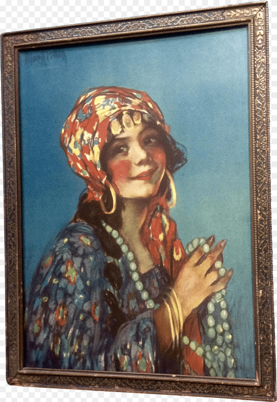Young Gypsy Woman Life Print Campbell Prints Picture Frame, Cutlery Png Image