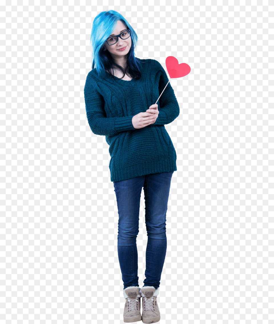 Young Happy Woman Hold Heart Women Young, Knitwear, Long Sleeve, Sweater, Clothing Free Transparent Png