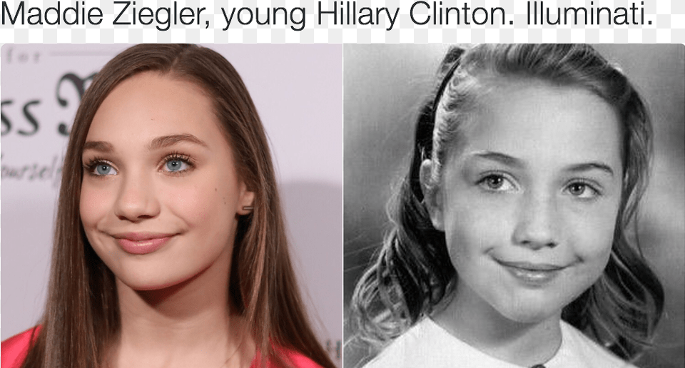 Young Hillary Clinton And Maddie, Head, Child, Face, Female Free Png Download