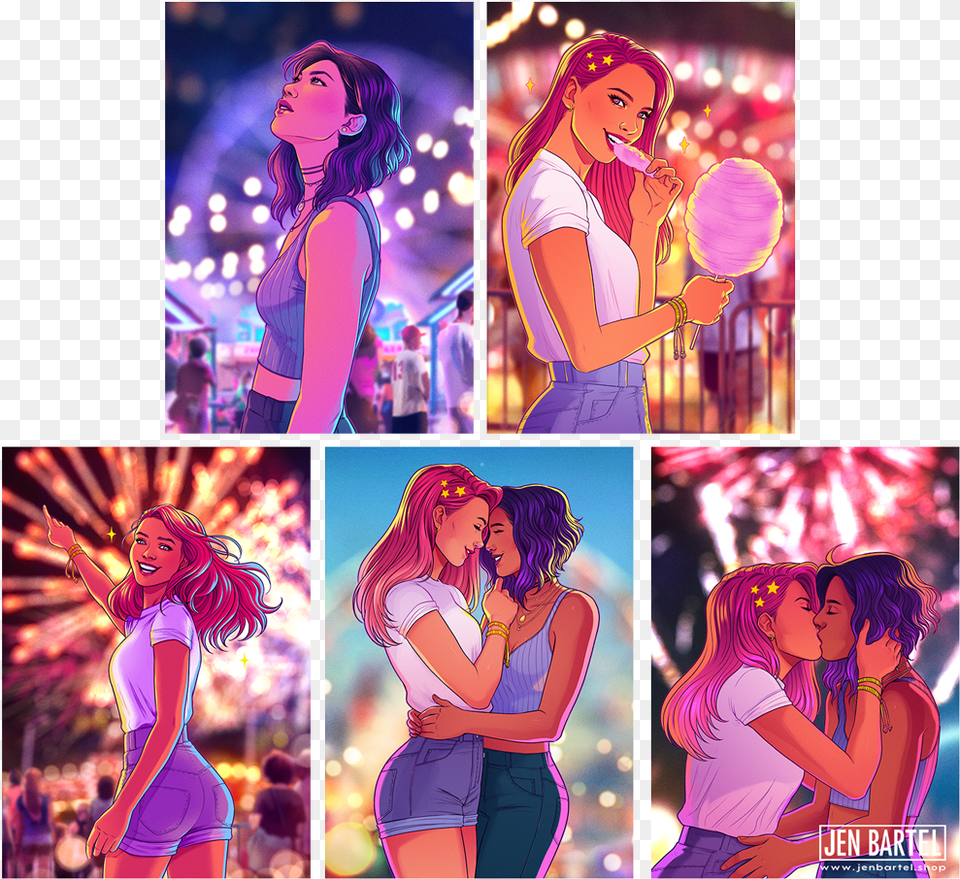 Young In Love Print Set Young And In Love Jen Bartel Art, Publication, Book, Comics, Adult Png