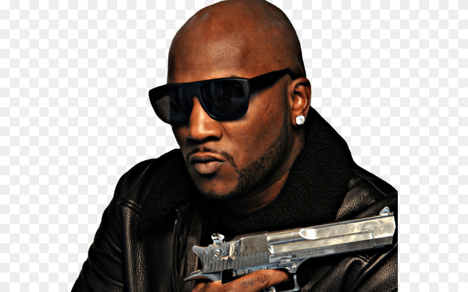 Young Jeezy Holding Gun Young Jeezy Guns, Accessories, Sunglasses, Jacket, Weapon Png