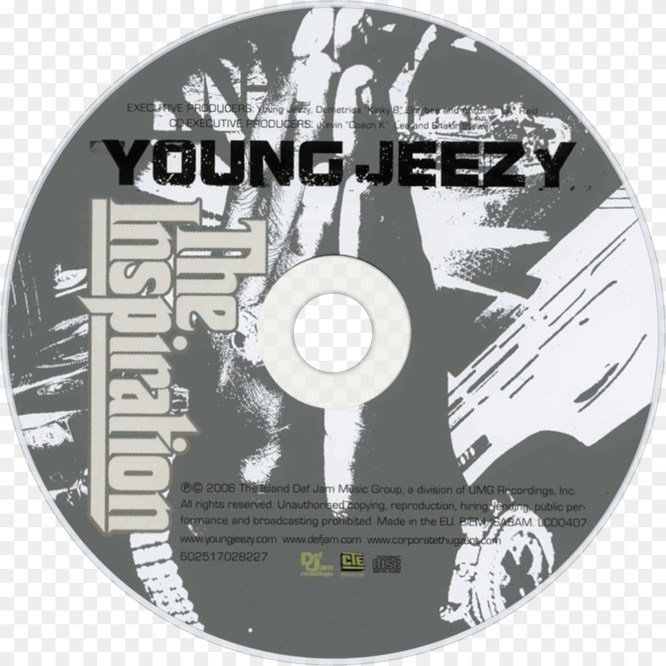 Young Jeezy The Inspiration Cd, Disk, Dvd Free Transparent Png