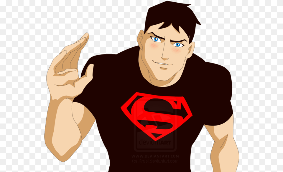 Young Justice Images Hi I M Conner Kent Hd Wallpaper Superboy Young Justice Color, T-shirt, Clothing, Person, Man Png Image