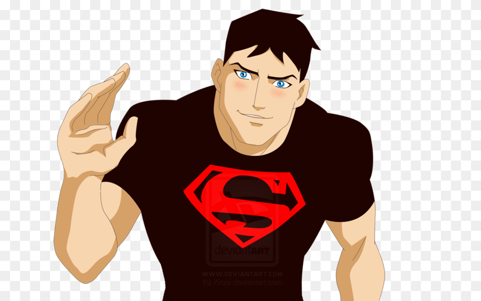 Young Justice Images Hi Im Conner Kent Hd Wallpaper, T-shirt, Clothing, Person, Man Free Transparent Png