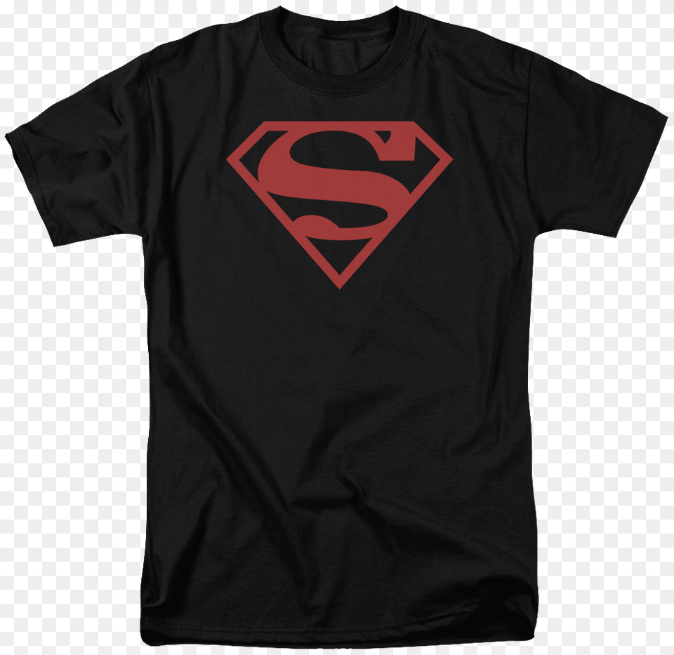 Young Justice Superboy Shirt Black T Shirt Red Superman Symbol, Clothing, T-shirt Free Transparent Png