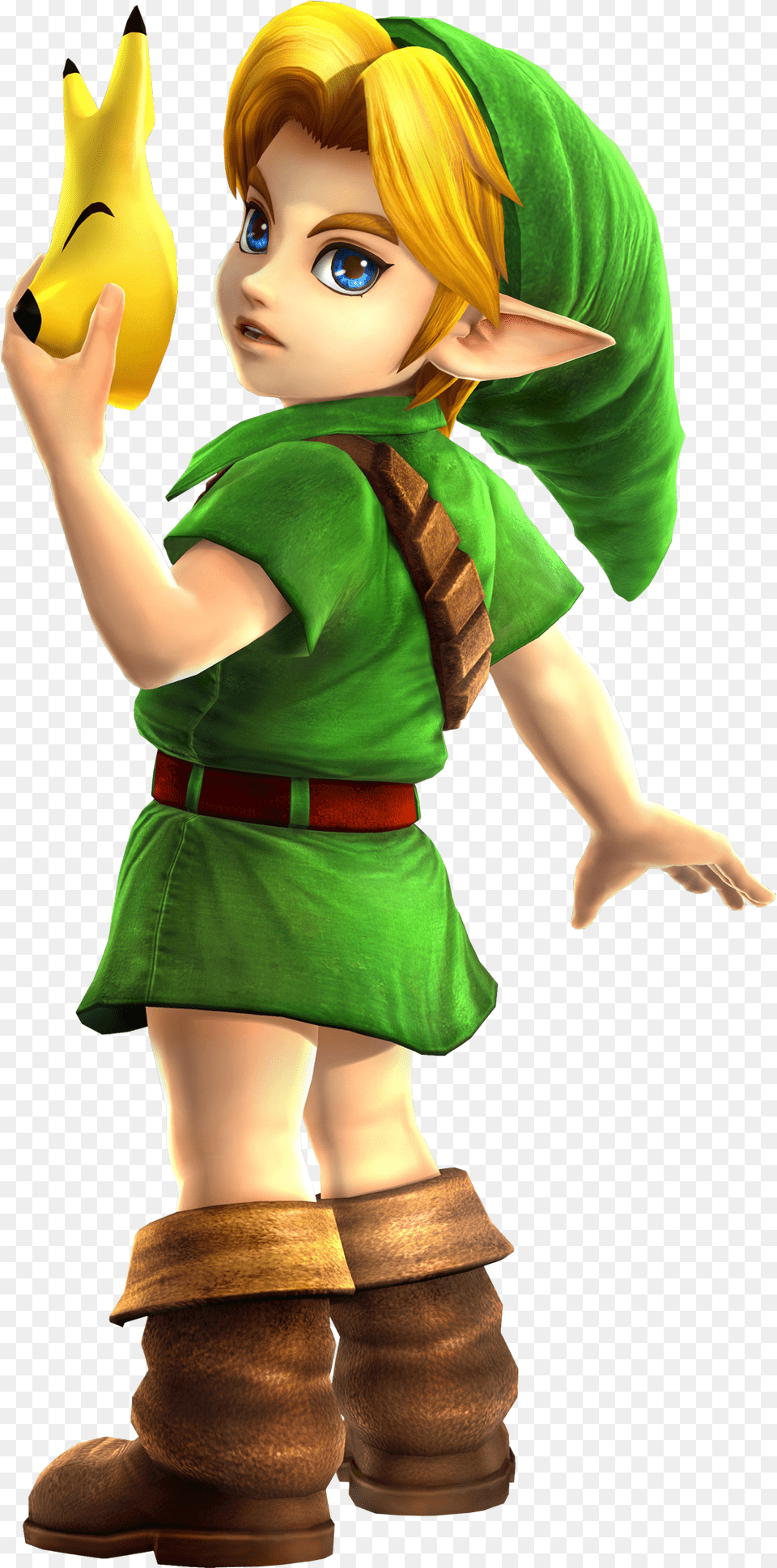 Young Link Pose Legend Of Zelda Majora39s Mask 3d Link, Elf, Baby, Person, Skirt Free Png Download